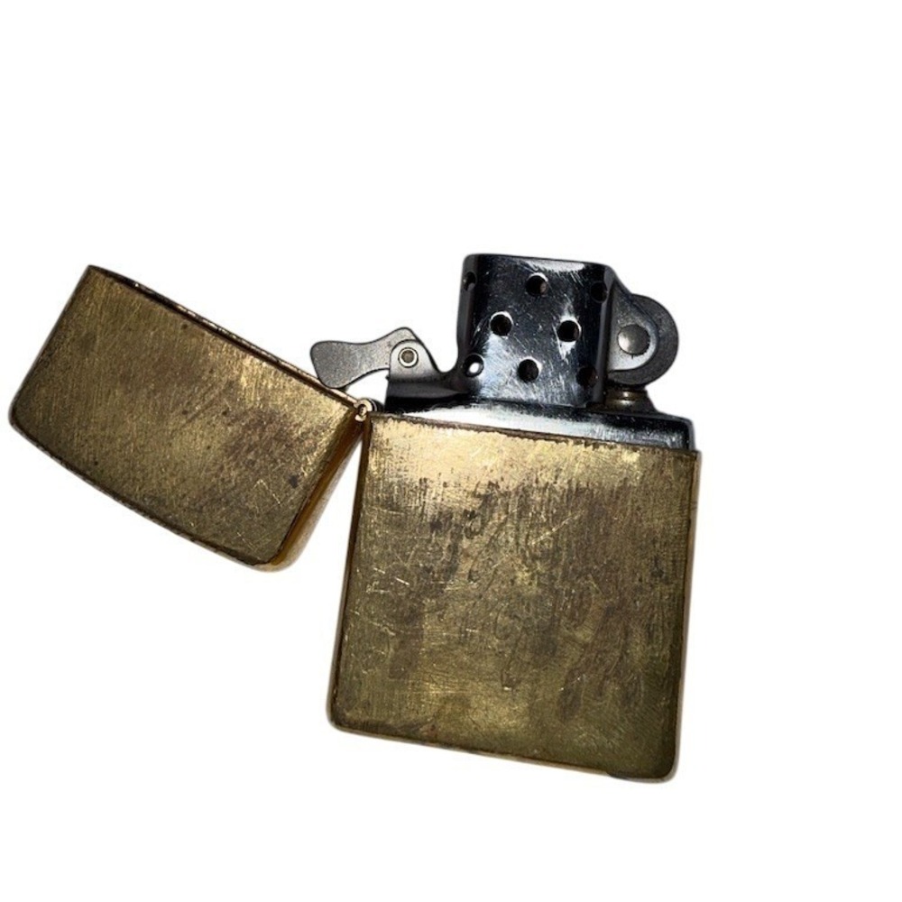 Zippo‎ Windproof Pocket Lighter Antique Brass Finish Flat Bottom Bradford